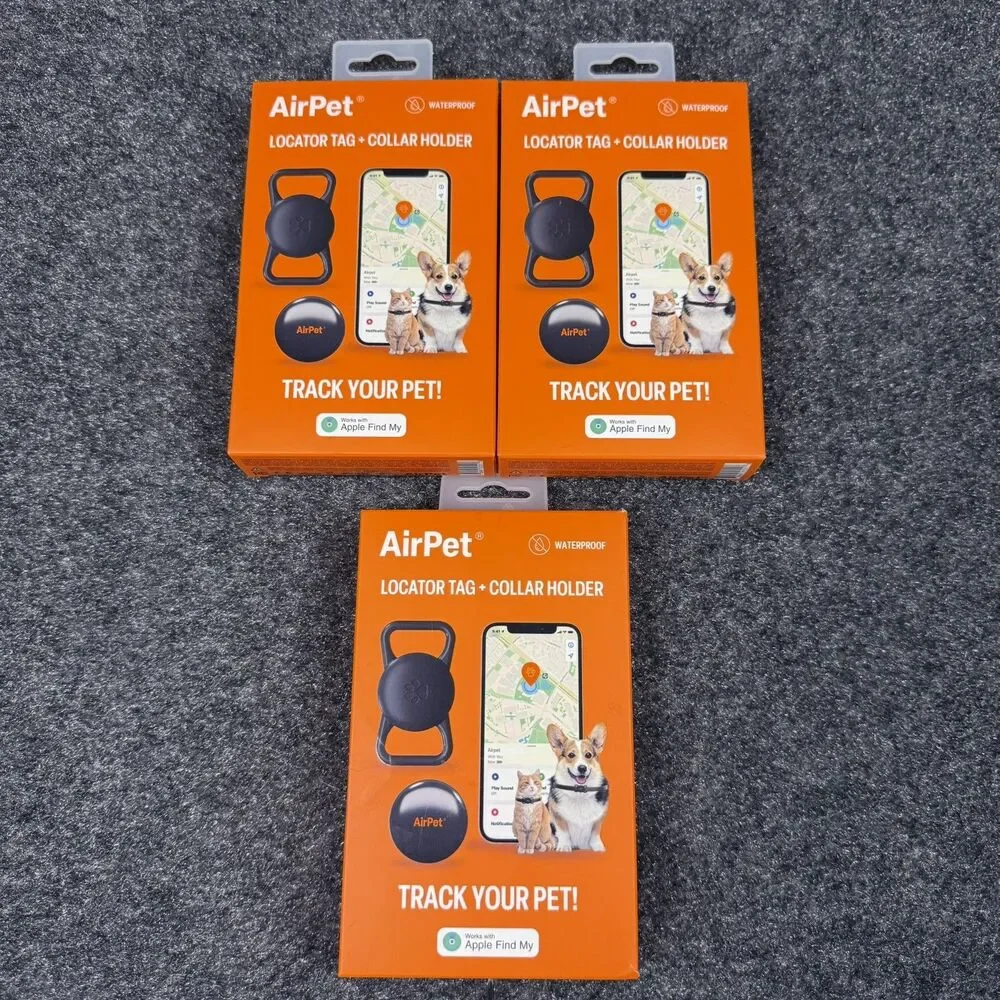 3 PACK AirPet Locator Tag Collar Holder Track Your Pet Apple Find My Waterproof